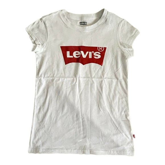 Levi's Other - Girls T-Shirt Size L Levi’s Short Sleeve Batwing Metallic Logo (Big Kids) White